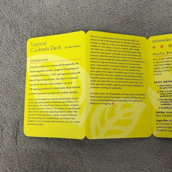 Tropical Cocktail Drink Recipe Cards Set of 50 - Picture 5 of 9